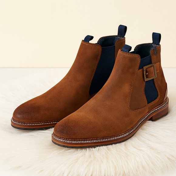 Men’s high top genuine Suede boots - Picture 1 of 7